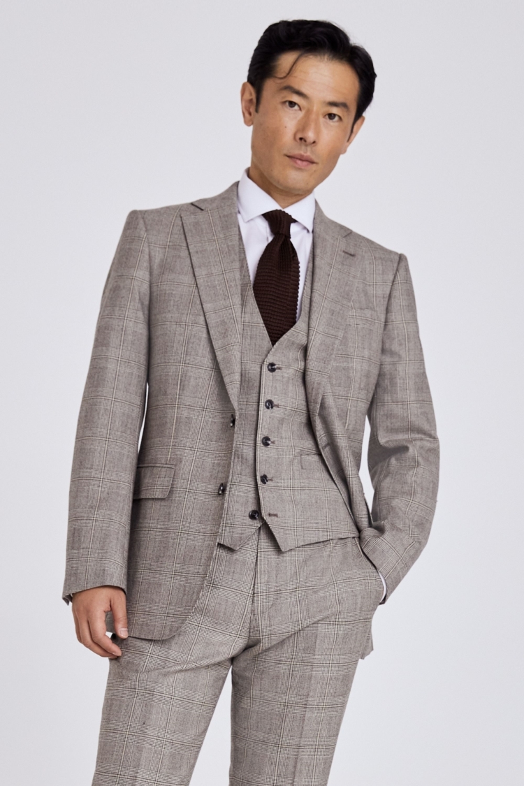 Tailored Fit Light Grey Marl Performance Suit