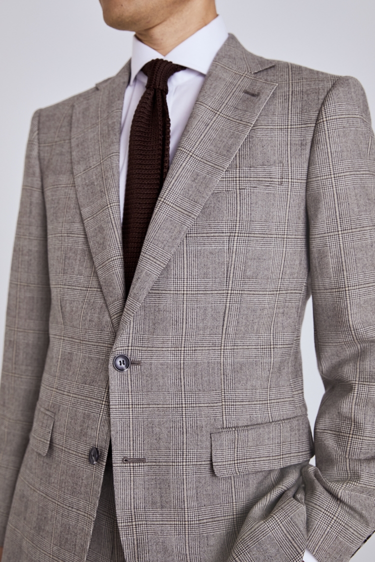 Regular Fit Neutral Check Performance Suit