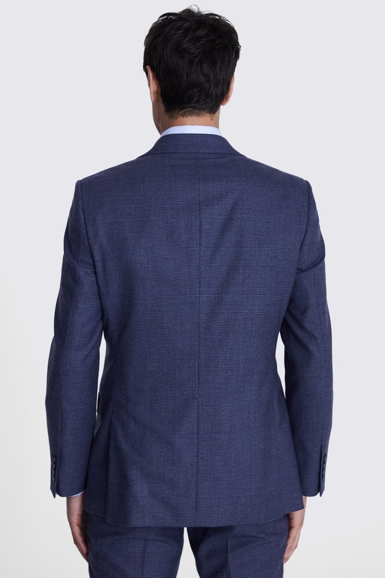 Tailored Fit Blue Check Performance Suit