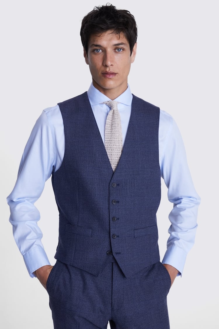 Custom Made  blue check performance suit