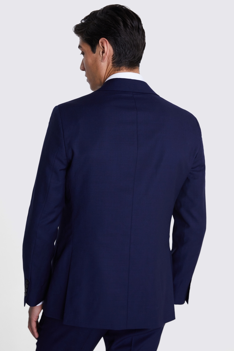 Tailored Fit Navy Panama Jacket