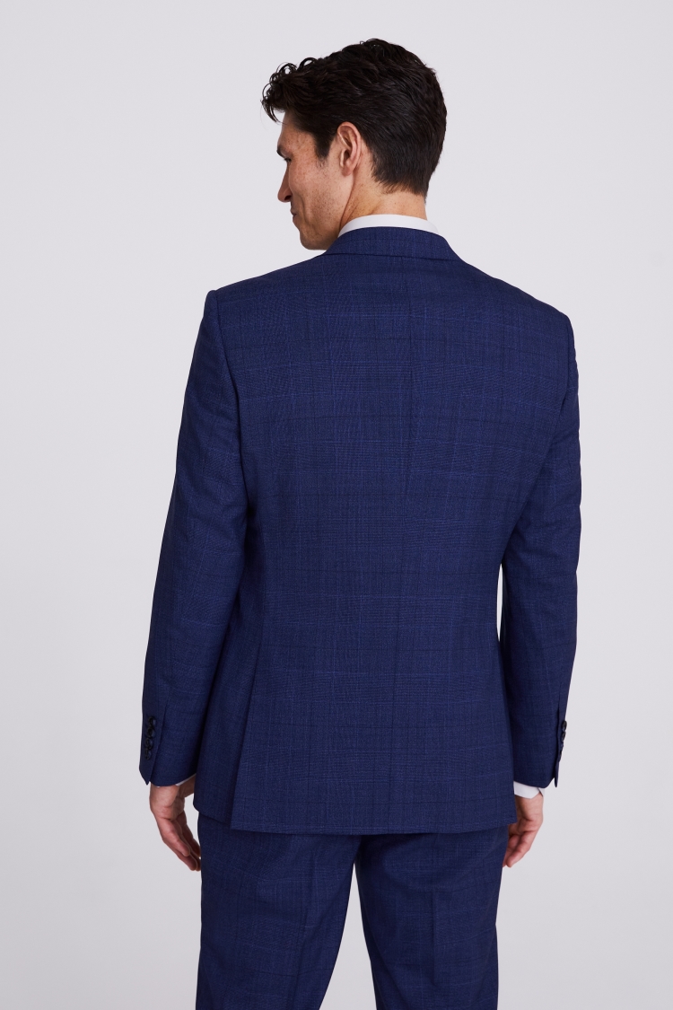 Italian Tailored Fit Blue Check Suit