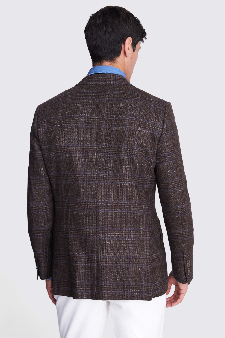 Tailored Fit Brown Texture Jacket