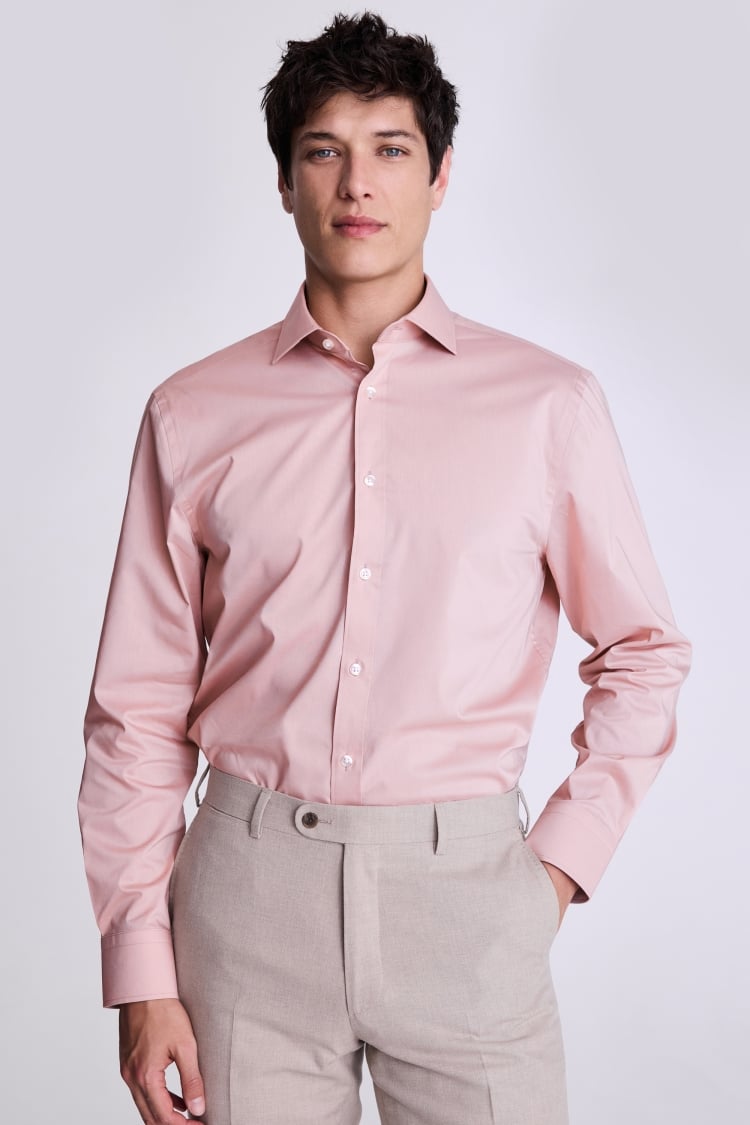 Regular Fit Dusty Pink Stretch Shirt