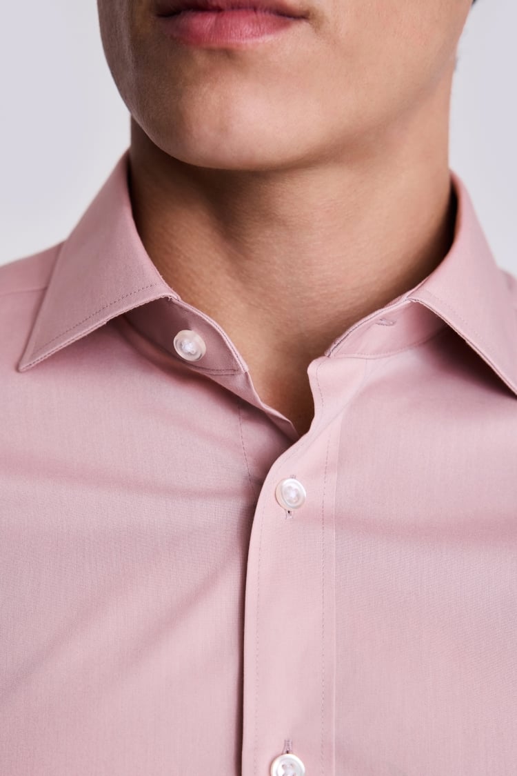 Regular Fit Dusty Pink Stretch Shirt