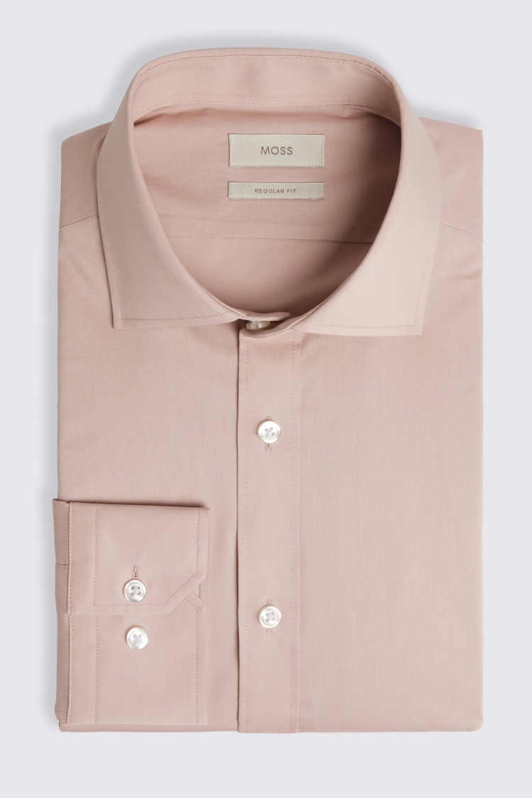 Regular Fit Dusty Pink Stretch Shirt