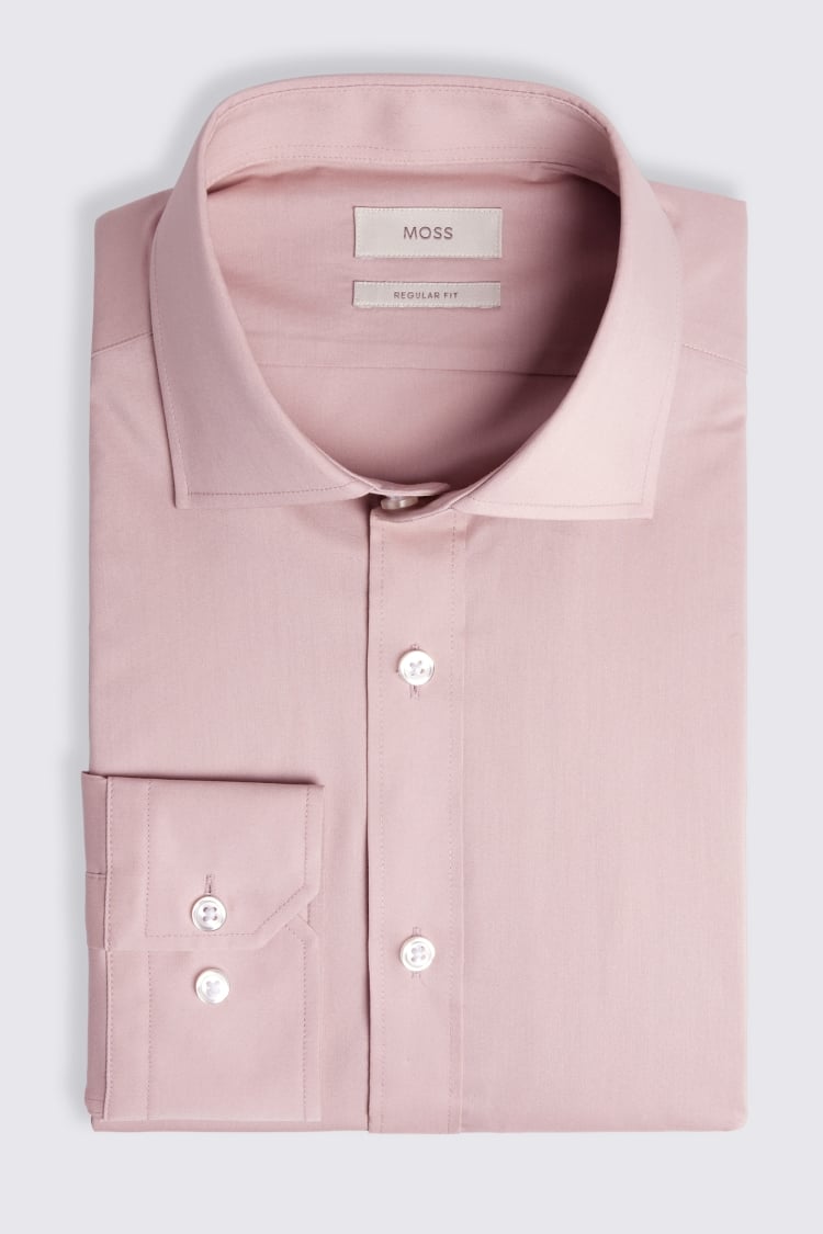 Regular Fit Dusty Pink Stretch Shirt