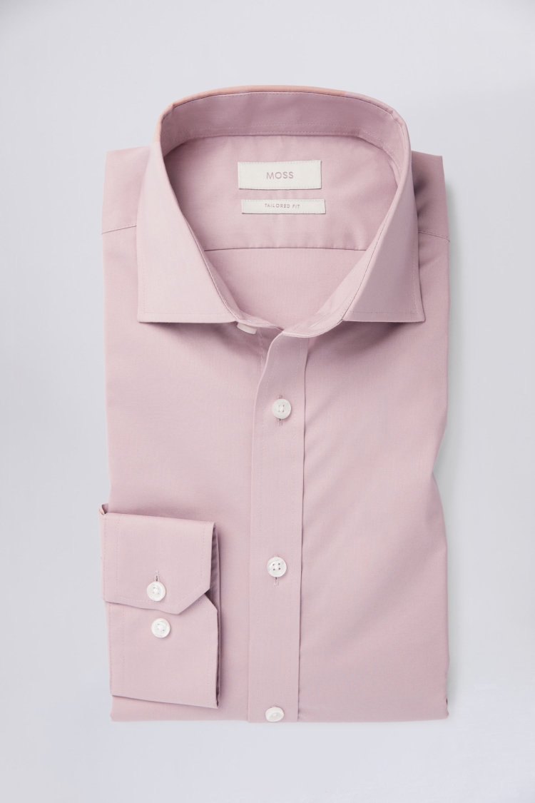 Tailored Fit Dusky Pink Stretch Shirt