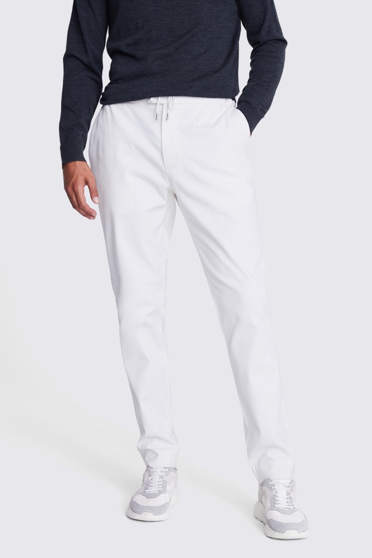 Only & Sons tapered fit smart pants with drawstring waist in beige | ASOS