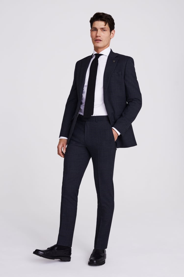 Ted Baker Tailored Fit Charcoal Check Suit
