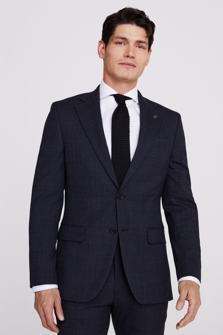 Ted Baker Tailored Fit Charcoal Check Jacket | Buy Online at Moss