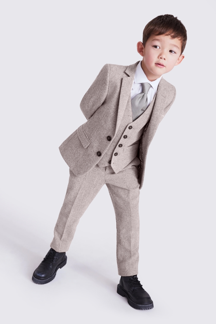 Boys Stone Donegal Suit