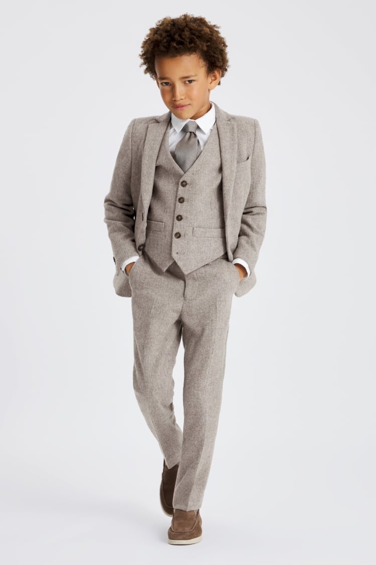 Boys Stone Donegal Suit