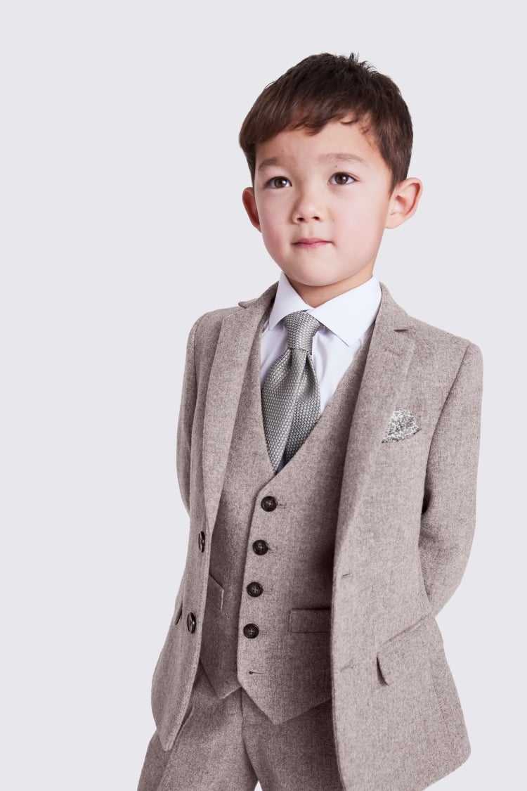 Boys Stone Donegal Suit