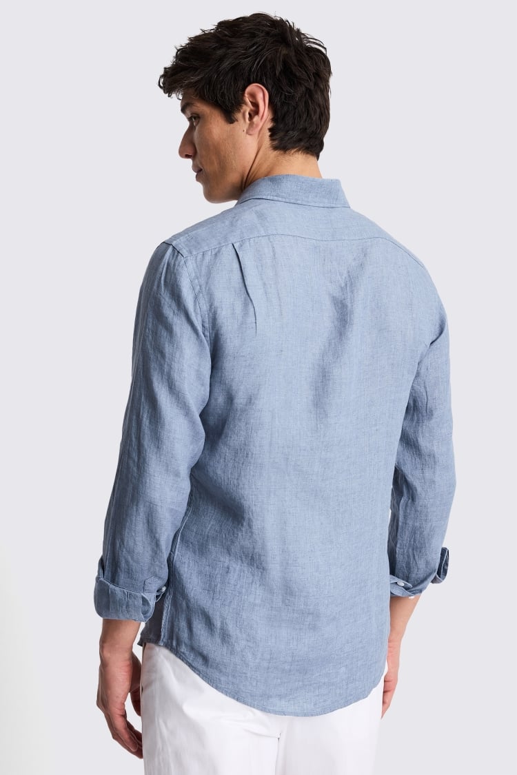 Mid Blue Linen Shirt