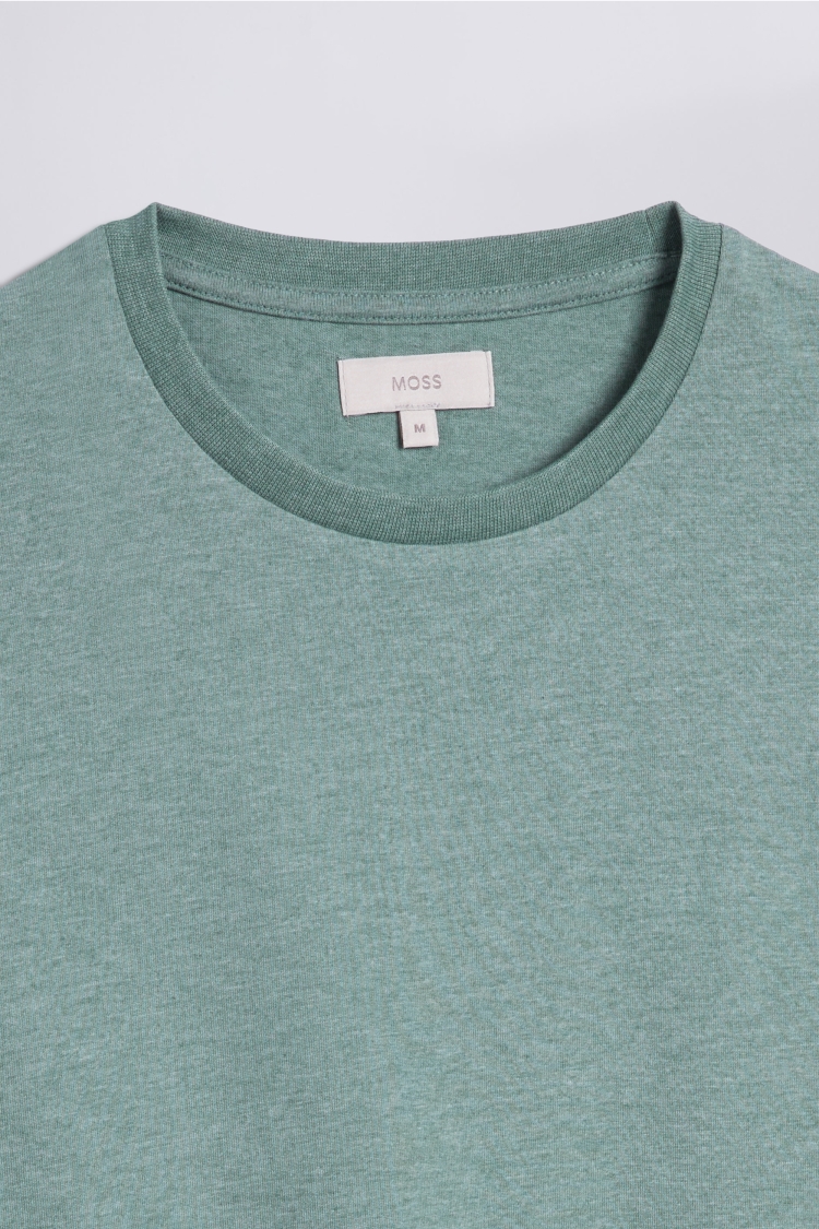 Sage Melange Crew-Neck T-Shirt | Buy Online at Moss