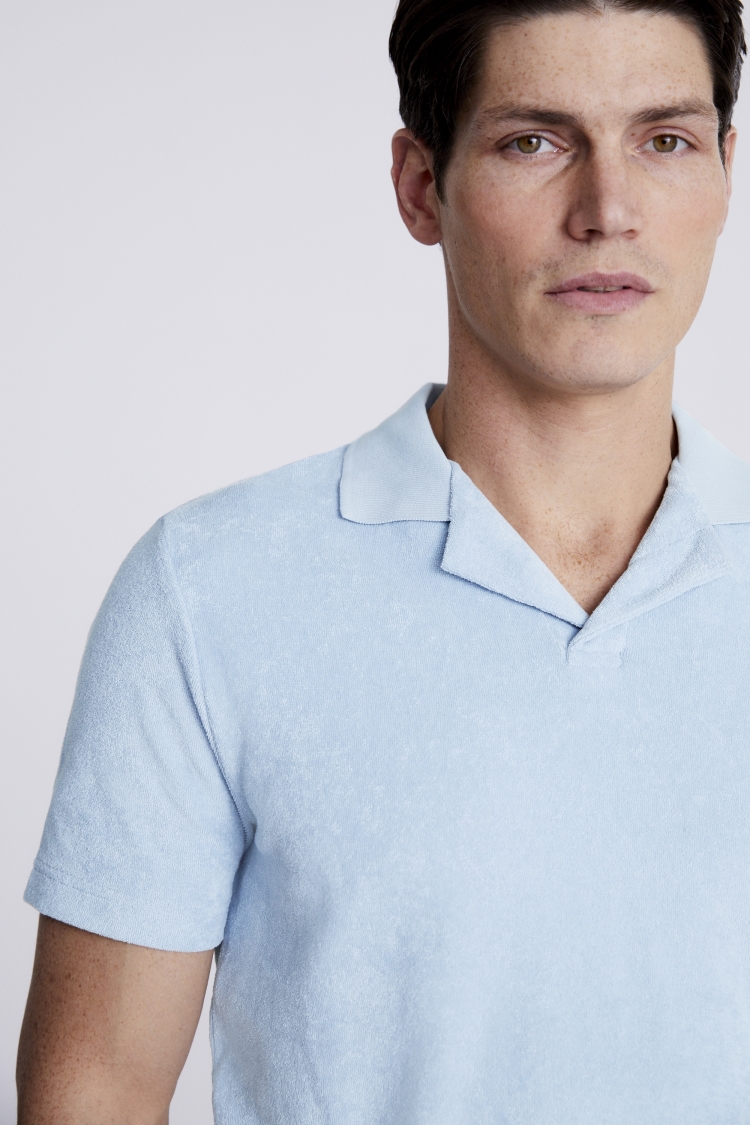 Sky Terry Towelling Skipper Polo