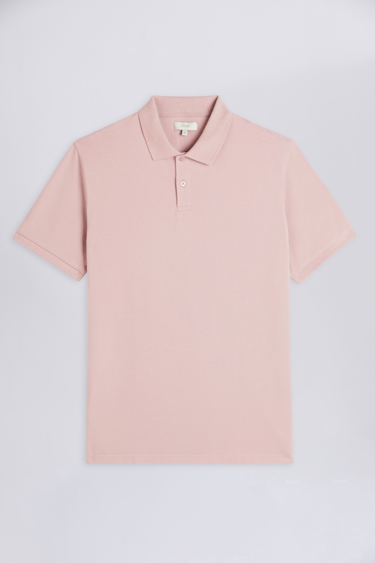 Dusky Pink Piqué Polo Shirt