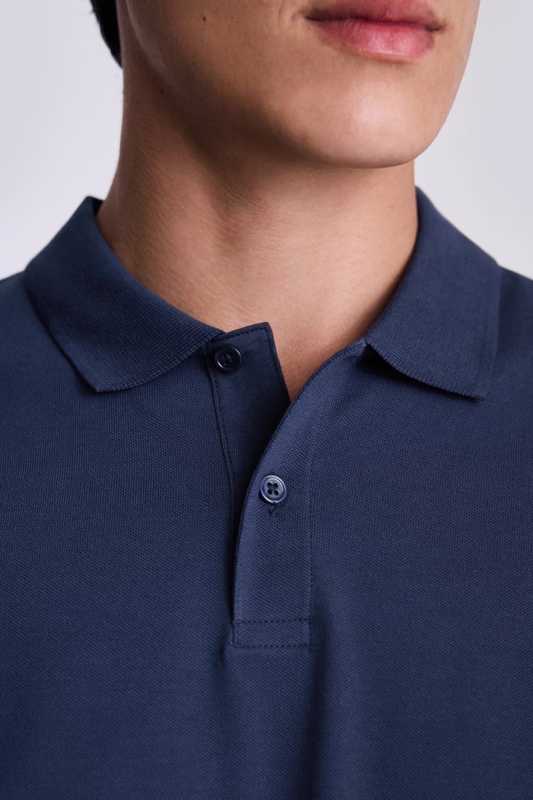 Navy Piqué Polo Shirt