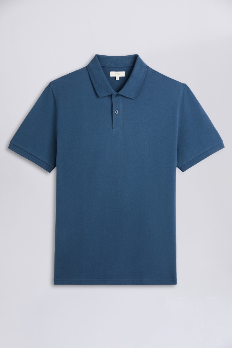 Petrol Blue Piqué Polo Shirt
