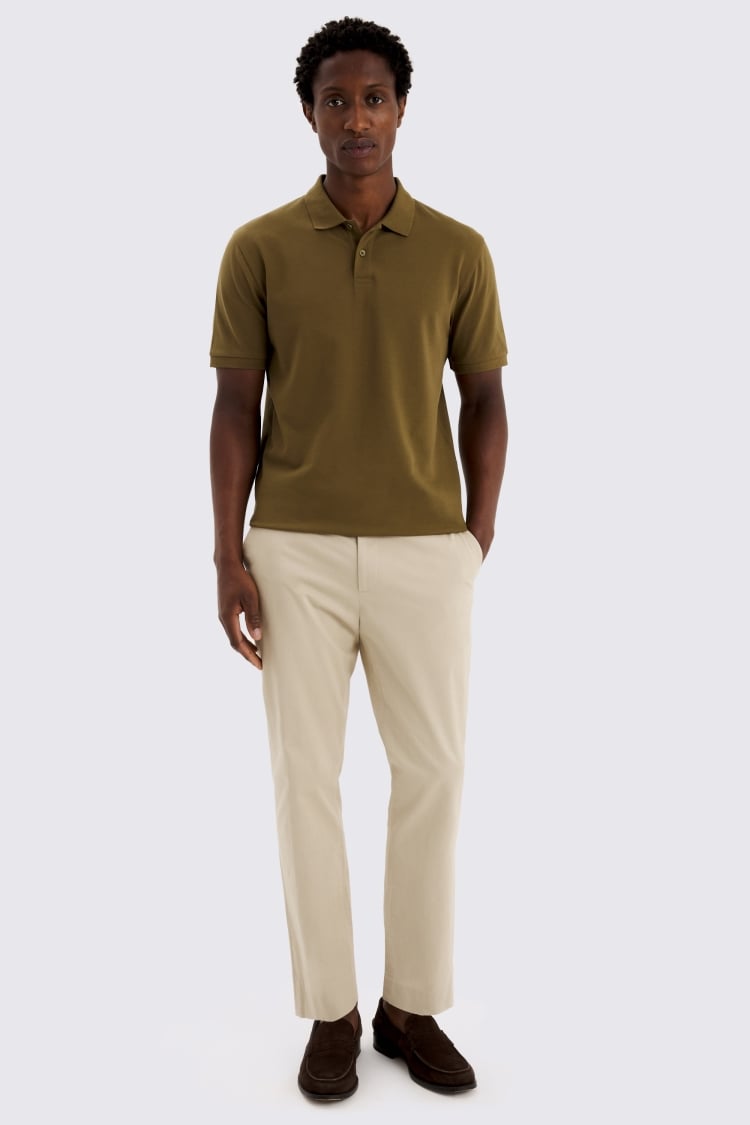 Olive Piqué Polo Shirt