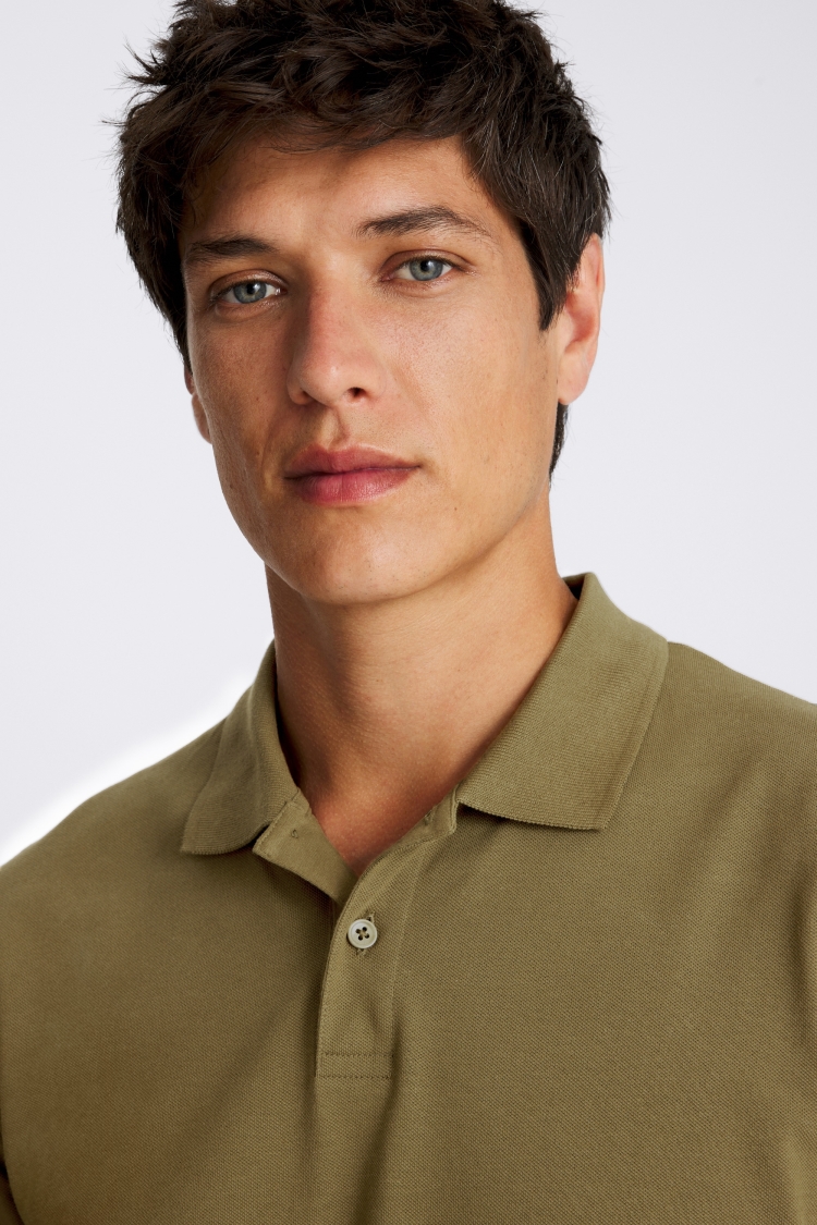Luca Avitabile Friday Polo モスグリーン Lサイズ The Friday Polo - Dark Green - Button down collar - Luca