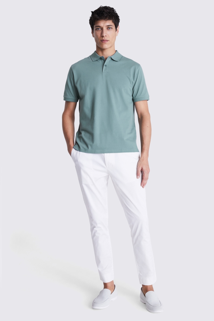 Teal Piqué Polo Shirt