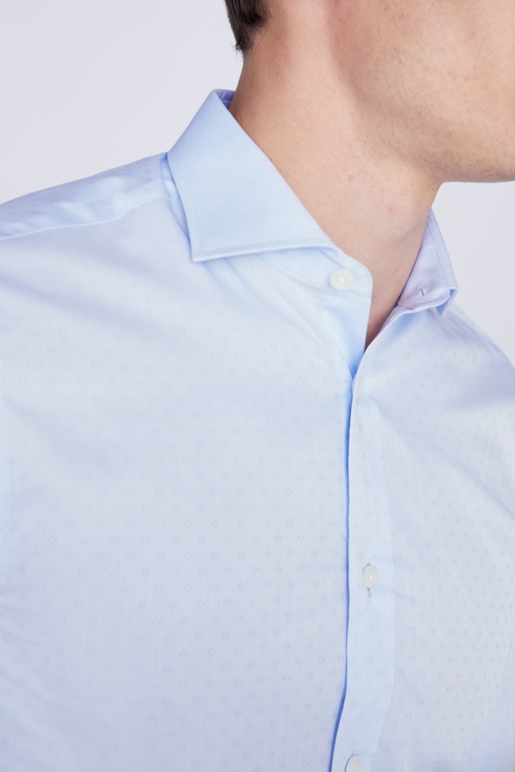 Tailored Fit Sky Dobby Double Cuff Shirt | Buy Online at Moss