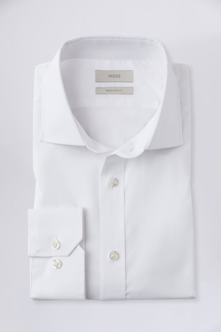 Regular Fit White Stretch Shirt