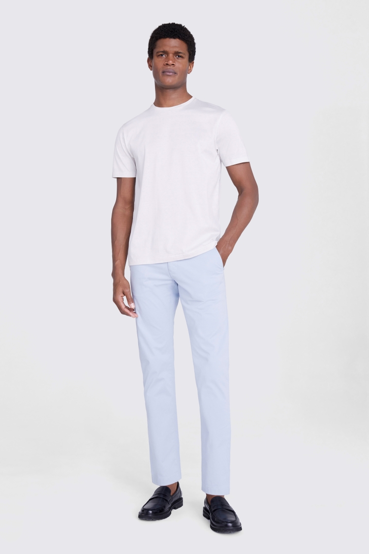 Tailored fit Light Blue Chinos | Buy Online at Moss