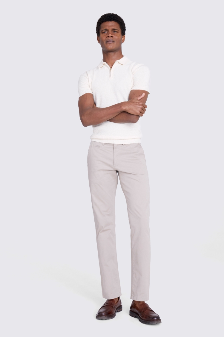 Tailored Fit Taupe Chinos