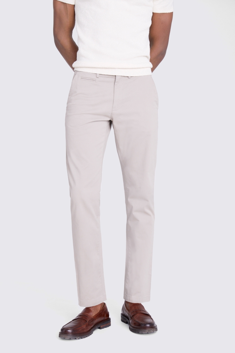Tailored Fit Taupe Chinos