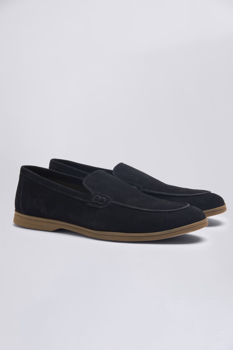 Lewisham Navy Suede Casual Loafers