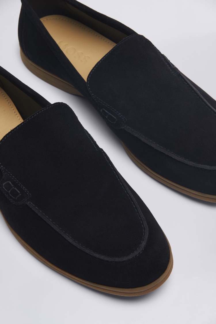 Lewisham Navy Suede Casual Loafers