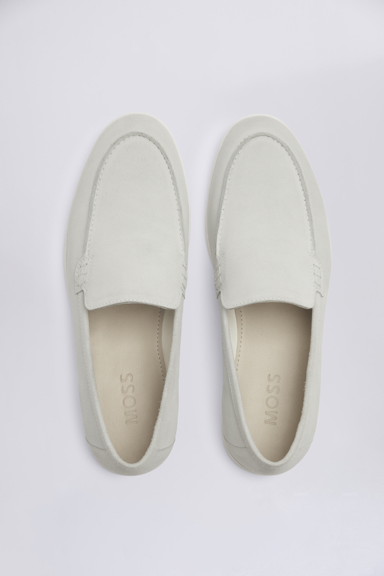 Lewisham Ivory Suede Casual Loafers | Buy Online at Moss