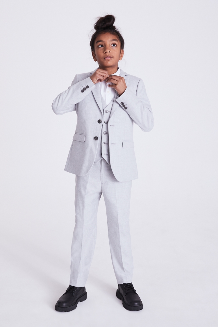 Boys Light Grey Flannel Suit