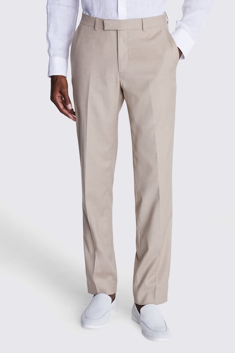 Men's Straight Leg Suit Pants Wedding Tailored Fit Trousers Slim Solid  Color | eBay