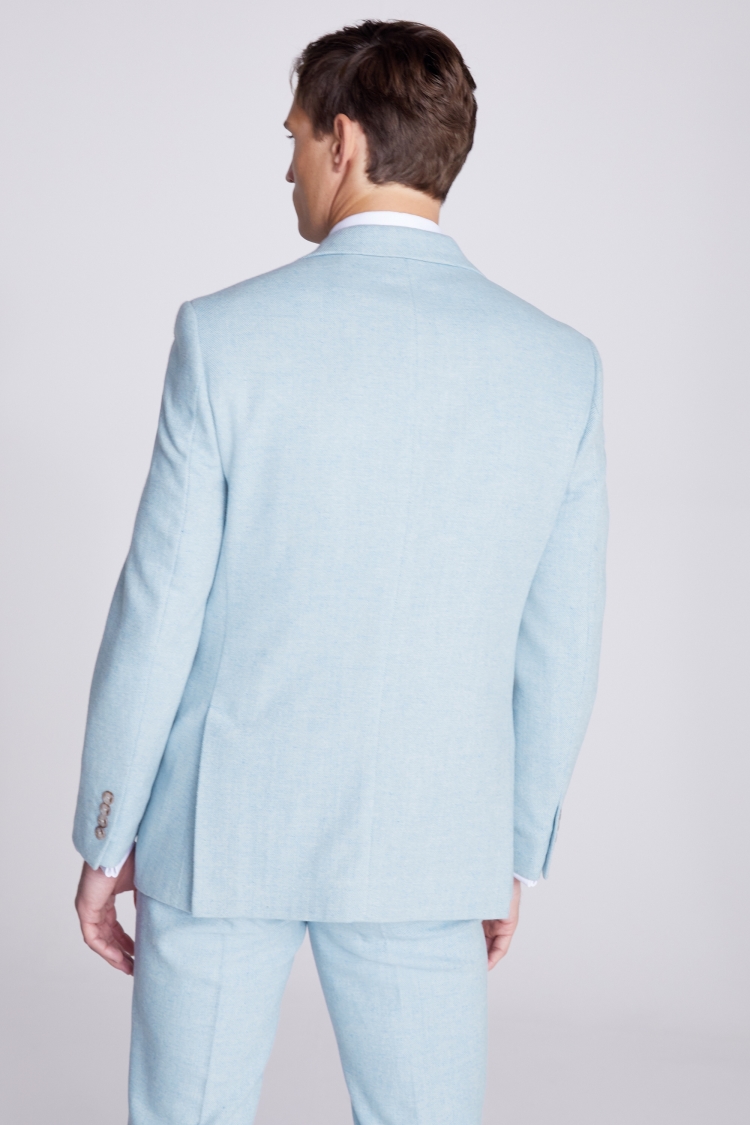 Tailored Fit Light Blue Donegal Jacket