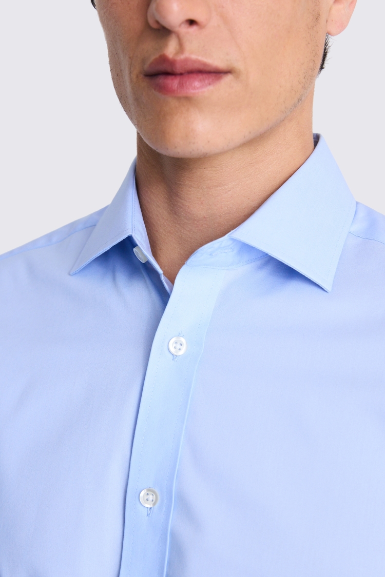 Regular Fit Double Cuff Sky Stretch Shirt | Buy Online at Moss