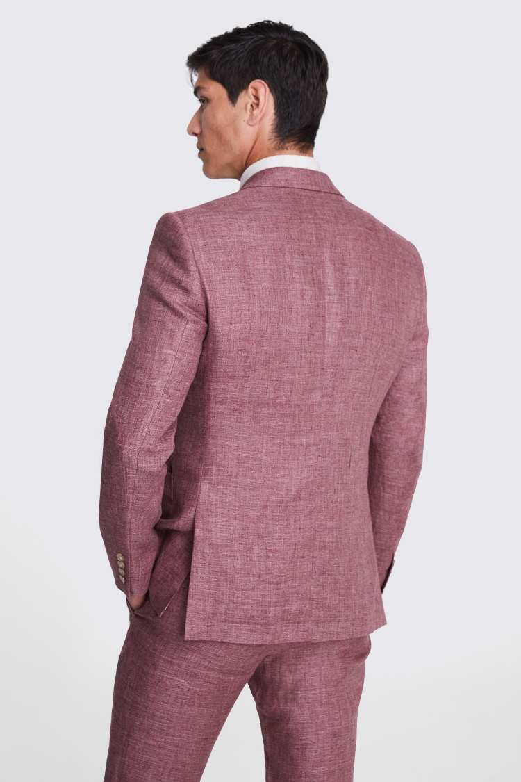 Slim-fit two-piece suit in melange linen