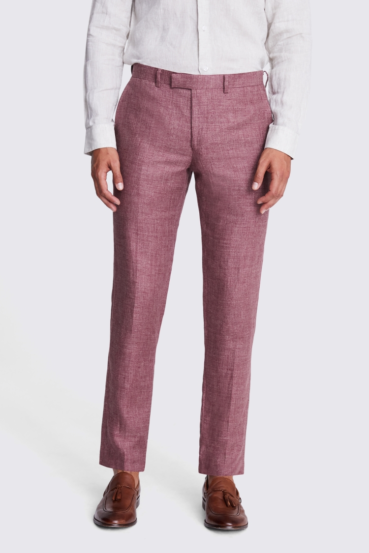 Slim-fit two-piece suit in melange linen