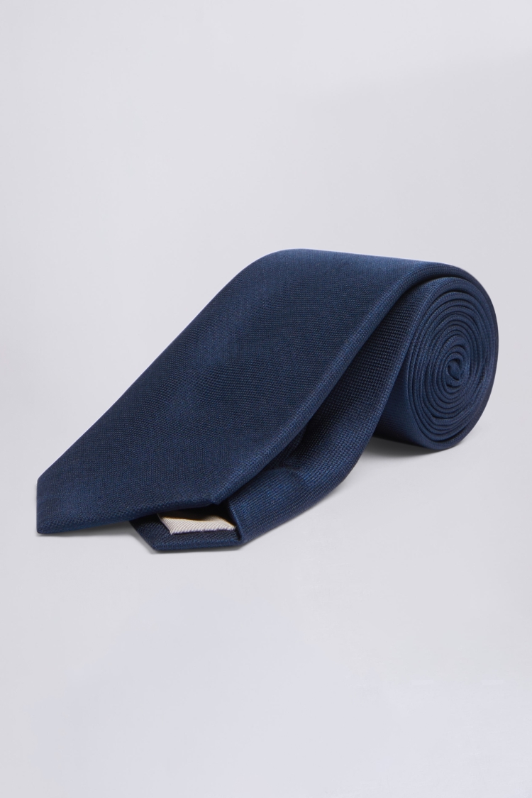 Navy Oxford Silk Tie