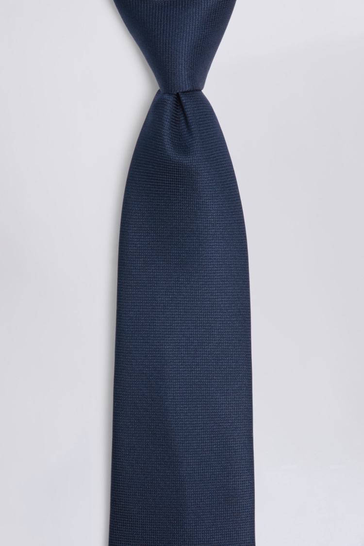 Navy Oxford Silk Tie