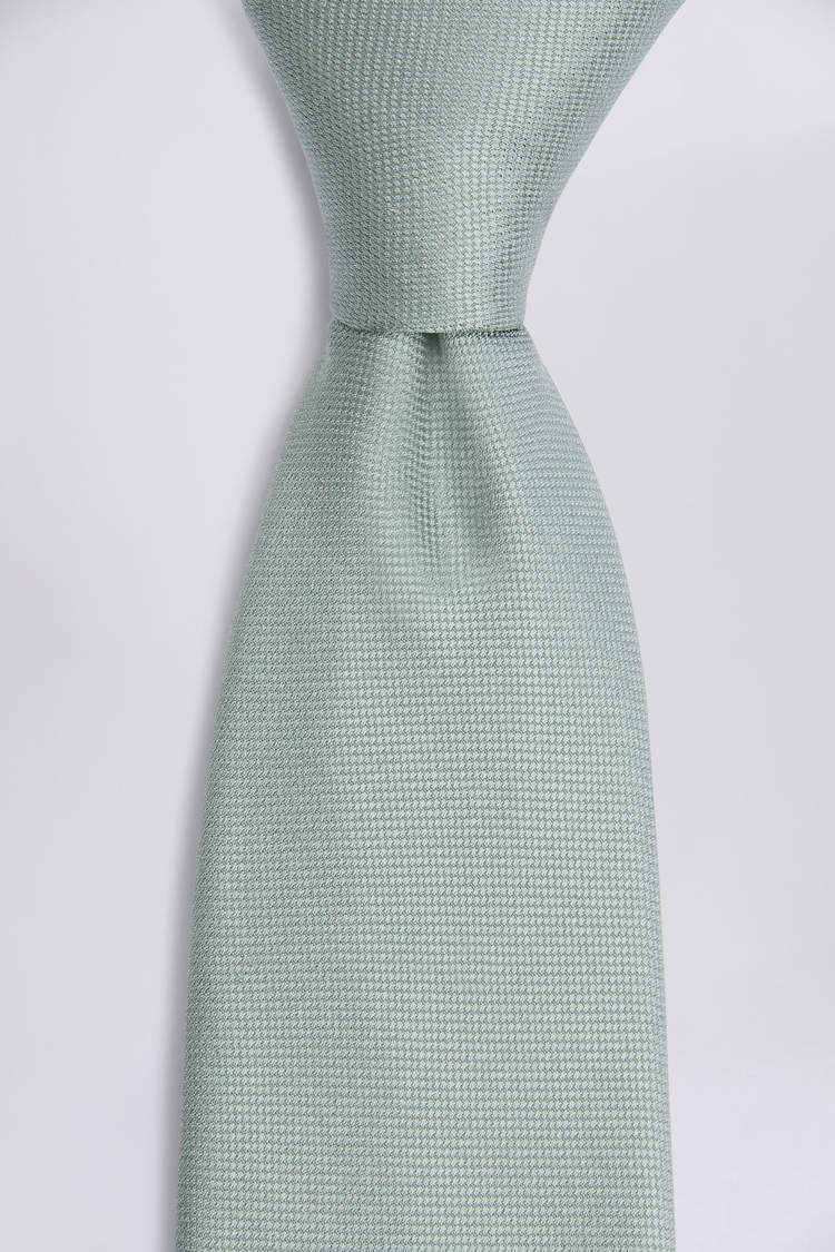 Sage Oxford Silk Tie