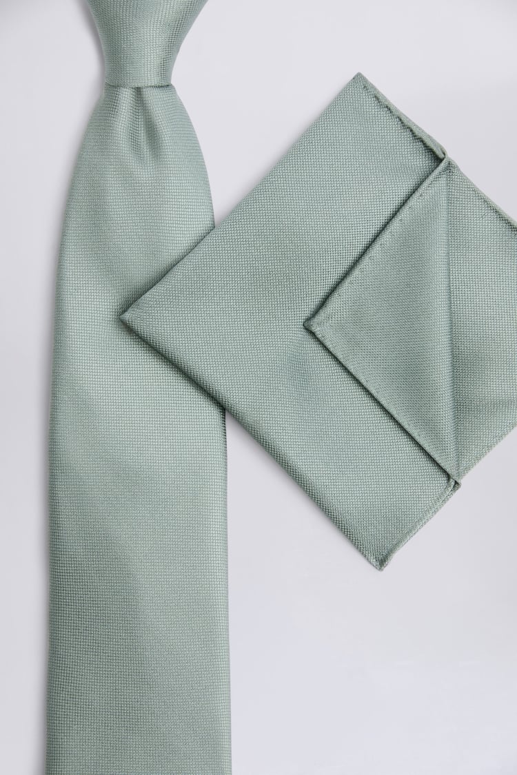 Sage Oxford Silk Tie
