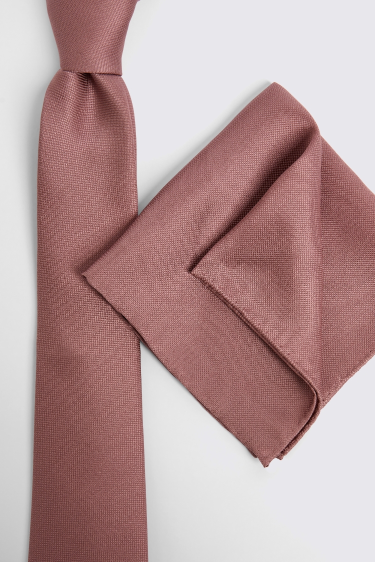 Deauville Pink Oxford Silk Tie
