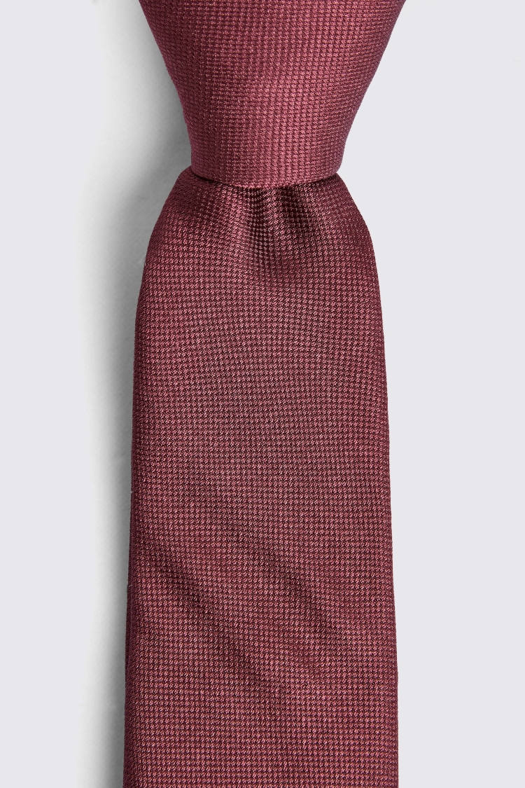 Burgundy Oxford Silk Tie