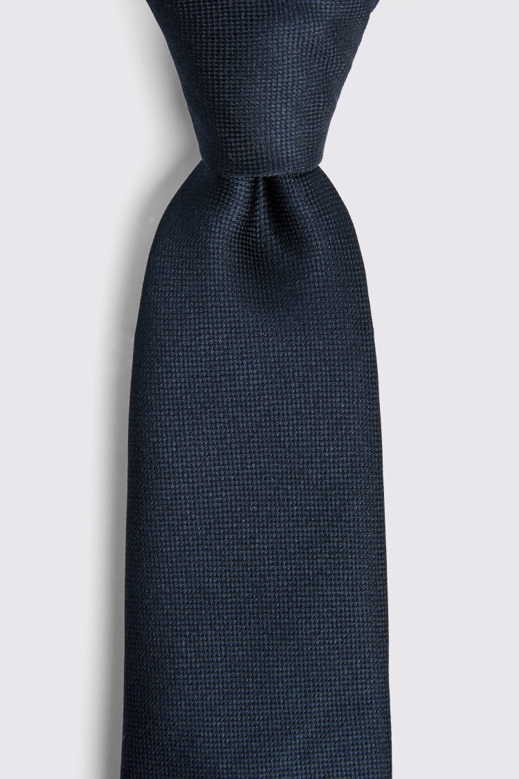 Midnight Navy Oxford Silk Tie