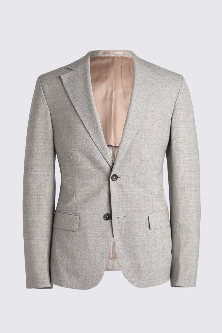 Italian Tailored Fit Neutral Half Lined Jacket | Buy Online at Moss