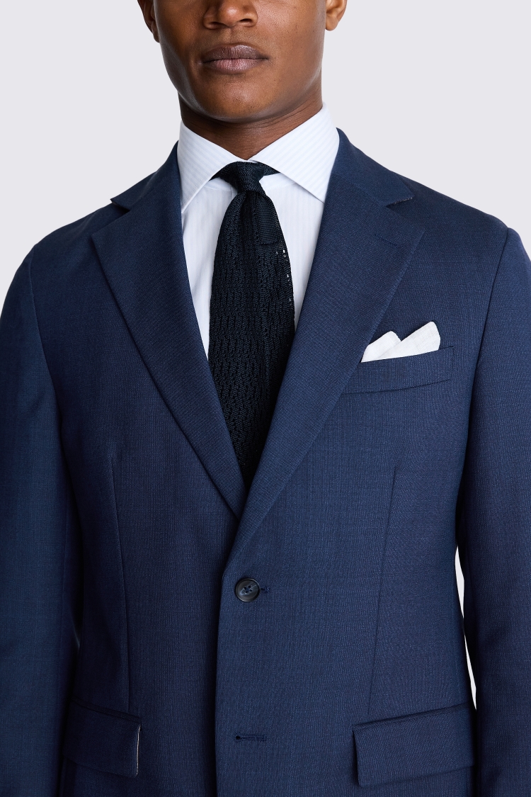 Italian Tailored Fit Blue Half Lined Suit